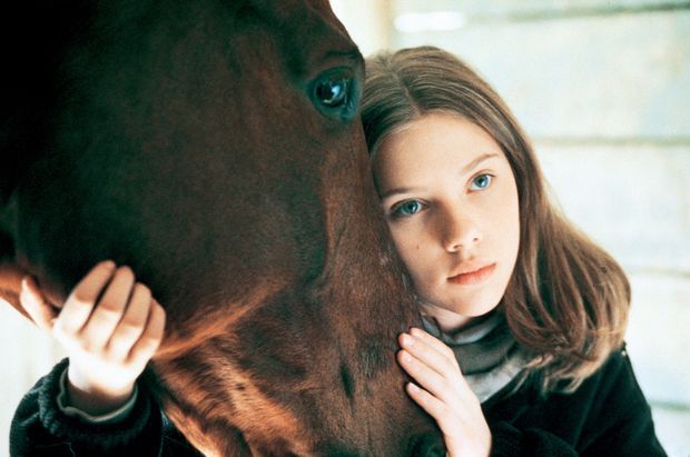 Film - Nur z\u00f6gerlich lassen Grace (Scarlett Johansson) und ihr Pferd Pilgrim sich auf das ...